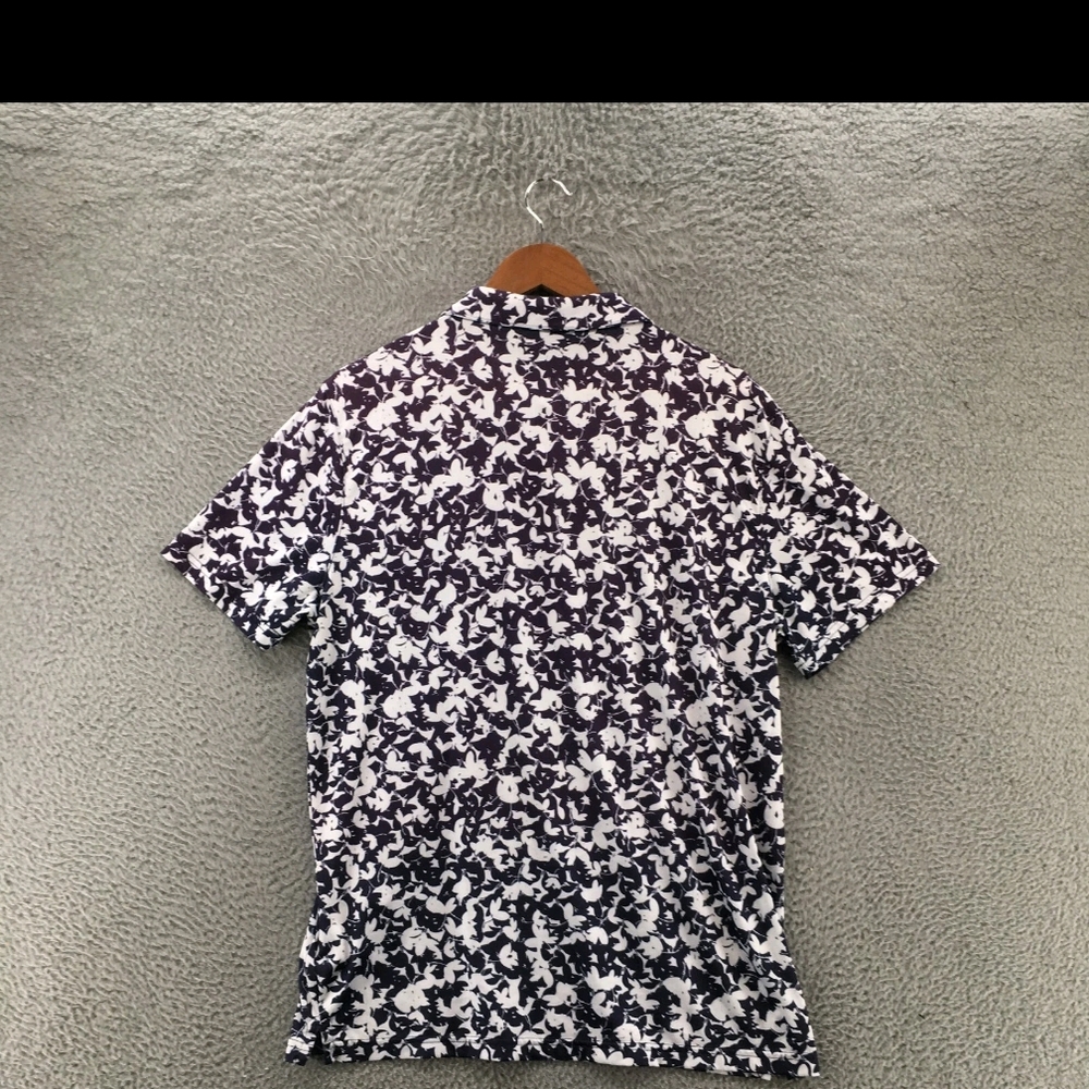 Michael Kors Mens Blue/Purple and White Floral Shirt Size Large - Picture 2 of 9